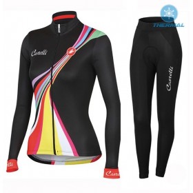 Tenue Maillot M/L + Collant Long 2016 Castelli Viva Femme Hiver Thermal Fleece N001